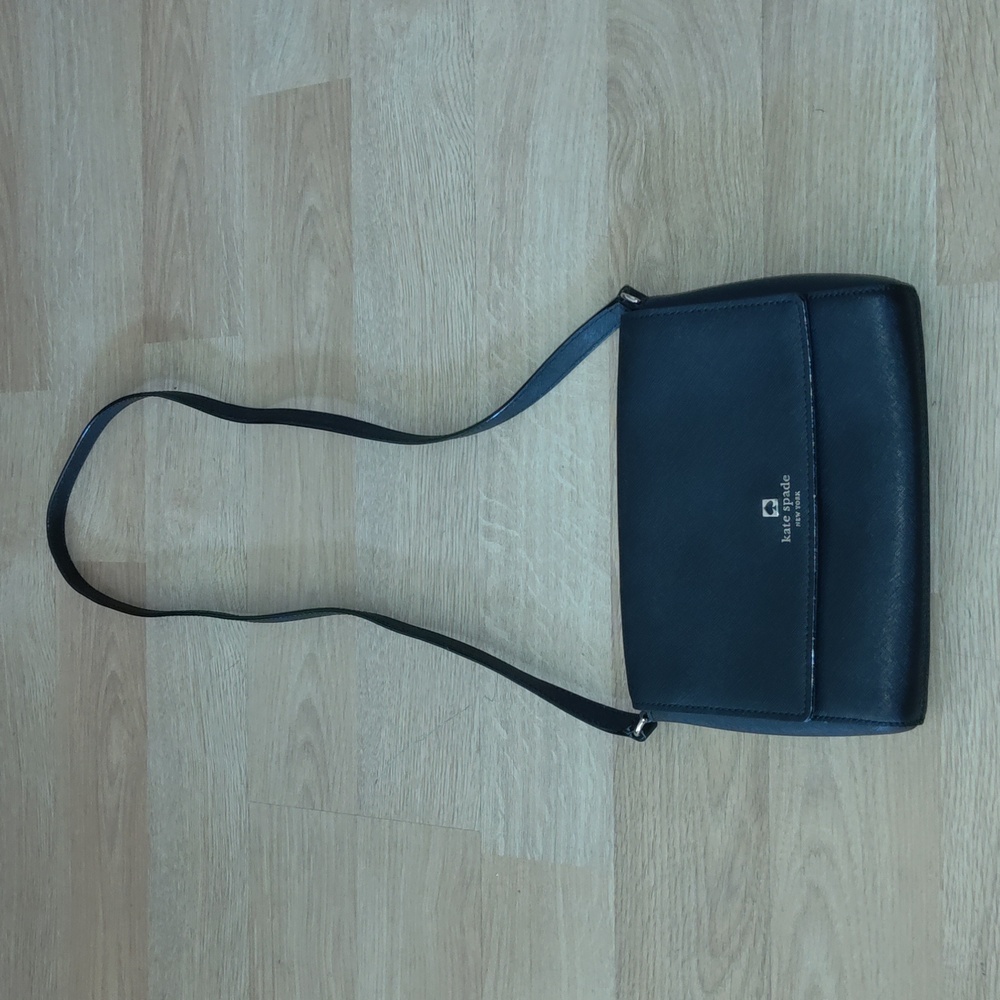 Kate Spade Black Crossbody Bag with Structured Design